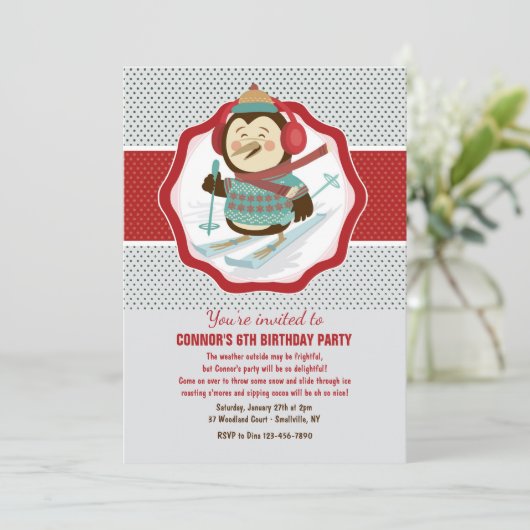 Uitnodiging winterpartij (Staand voorkant)