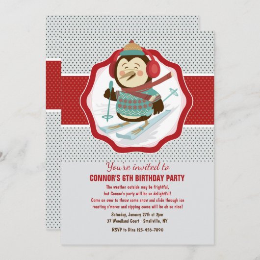 Uitnodiging winterpartij (Voorkant / Achterkant)