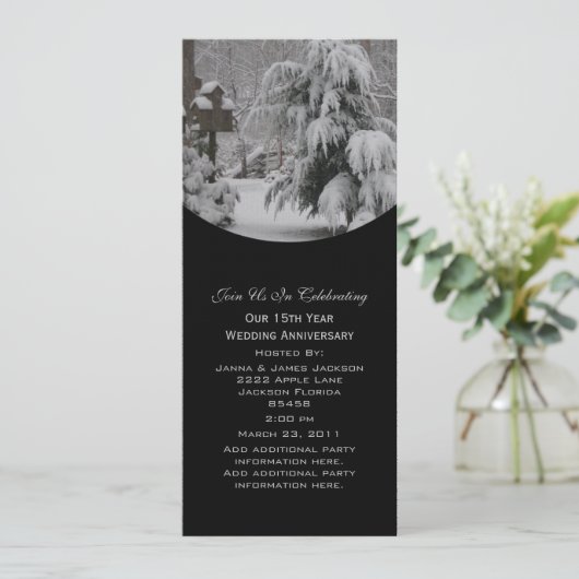 Uitnodiging winterpartij (Staand voorkant)