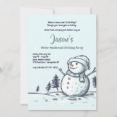 Uitnodiging winterpartij Snowman (Voorkant)