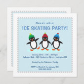 Uitnodiging winterpinguïn-ijspartij (Voorkant / Achterkant)