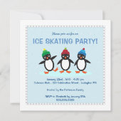 Uitnodiging winterpinguïn-ijspartij (Voorkant)