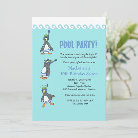 Uitnodiging winterpool (Staand voorkant)