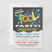 Uitnodiging winterpool Chalkboard (Voorkant)