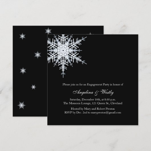 Uitnodiging winterweddenschap (Voorkant / Achterkant)