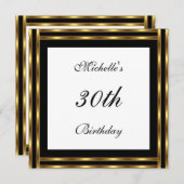 Uitnodiging Wit Goud Zwart (Voorkant / Achterkant)