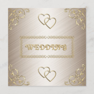 Uitnodiging Wit met gouden versieringen