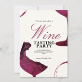 Uitnodiging Witte en Roze Wijnproeverij Feest (Voorkant)