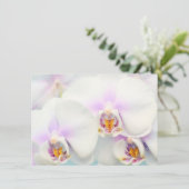 Uitnodiging Witte Orchideeën (Staand voorkant)