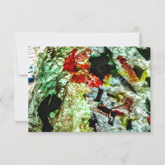 Uitnodiging witte textuur abstract gerecycled plas (Voorkant)