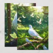 Uitnodiging Witte Vogels in het Groene Woud (Voorkant / Achterkant)
