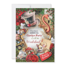 Uitnodiging Wonderland Feestje