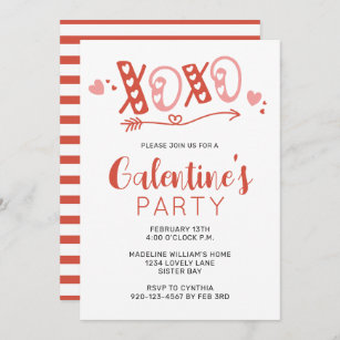 Uitnodiging XOXO Galentine's Day Party