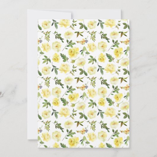 Uitnodiging Yellow Rose Retirement Party (Achterkant)