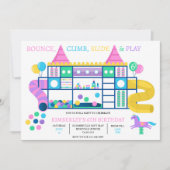 Uitnodiging Zachte Speel Bounce Jungle Gym Uitnodi (Voorkant)