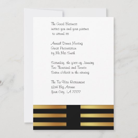 Uitnodiging zakelijke presentatie (Achterkant)