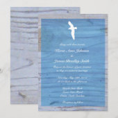 Uitnodiging zeemadel/Nautical Beach Wedding (Voorkant / Achterkant)