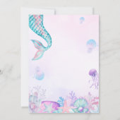 Uitnodiging Zeemeermin Onder De Zee (Achterkant)