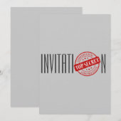 Uitnodiging Zeer geheim (Voorkant / Achterkant)