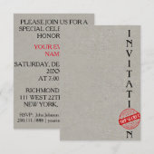 Uitnodiging Zeer geheim Collectief (Voorkant / Achterkant)