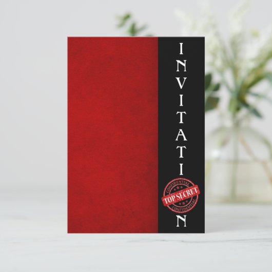 Uitnodiging Zeer geheim Collectief Fun (Staand voorkant)