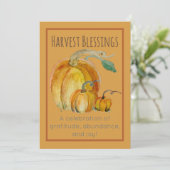 Uitnodiging: Zegen voor de Pompenoogst Kaart (Staand voorkant)