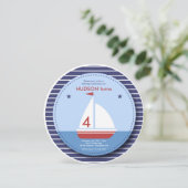 Uitnodiging zeilboot (Staand voorkant)