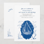 Uitnodiging zeilschip (Voorkant / Achterkant)