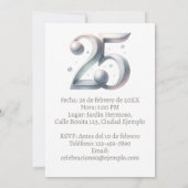 Uitnodiging zilveren bruiloft 25 jaar met foto (Achterkant)