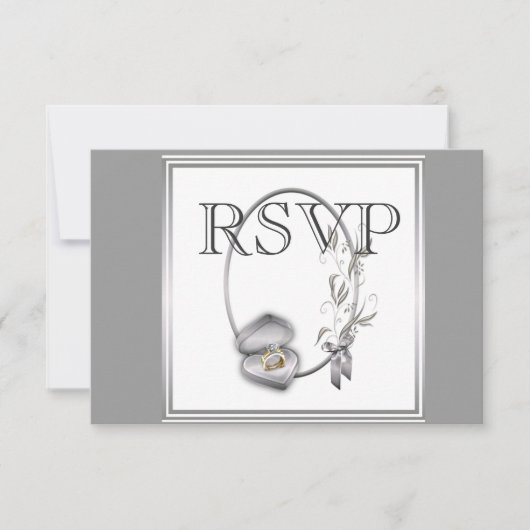 Uitnodiging Zilveren Bruiloft Aankondiging RSVP (Voorkant)
