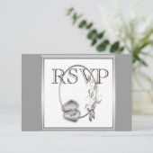 Uitnodiging Zilveren Bruiloft Aankondiging RSVP (Staand voorkant)