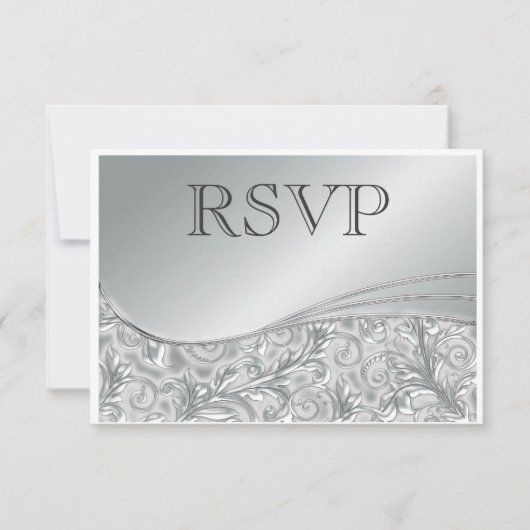 Uitnodiging zilveren bruiloft RSVP Aankondiging (Voorkant)