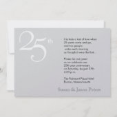 Uitnodiging zilveren huwelijksjubileum (Achterkant)