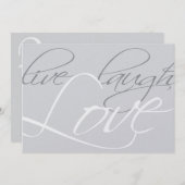 Uitnodiging zilveren huwelijksjubileum (Voorkant / Achterkant)