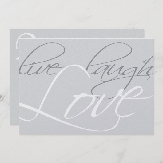 Uitnodiging zilveren huwelijksjubileum (Voorkant / Achterkant)