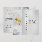 Uitnodiging zilveren huwelijksjubileum (Voorkant / Achterkant)