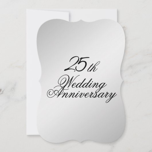 Uitnodiging zilveren huwelijksjubileum (Voorkant)