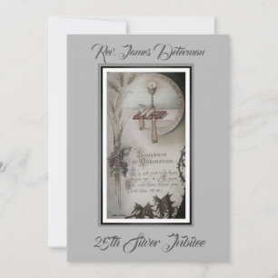 Uitnodiging zilveren jubileum priester met Jezus