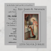 Uitnodiging zilveren priesterjubileum met Jezus (Voorkant / Achterkant)