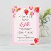 Uitnodiging Zoete Aardbei (Staand voorkant)