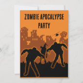 Uitnodiging Zombie Apocalypse Feest (Voorkant)