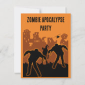 Uitnodiging Zombie Apocalypse Feest (Voorkant)