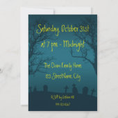 Uitnodiging Zombie Halloween Costume Party (Achterkant)