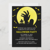 Uitnodiging Zombie Halloween Party (Voorkant)