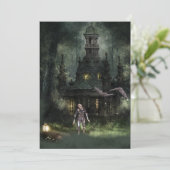 Uitnodiging Zombie Halloween Party (Staand voorkant)