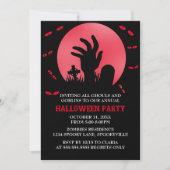 Uitnodiging Zombie Halloween Party (Voorkant)