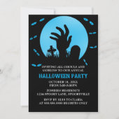 Uitnodiging Zombie Halloween Party (Voorkant)