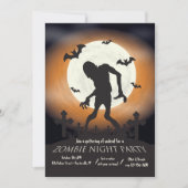 Uitnodiging Zombie Night Halloween Party (Voorkant)