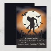 Uitnodiging Zombie Night Halloween Party (Voorkant / Achterkant)