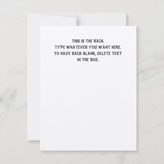 Uitnodiging Zombie-partij past het aan! (Achterkant)